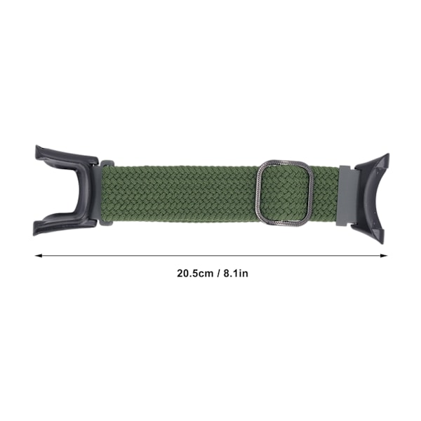 Nylonvävd Klockarmband Justerbart Tvättbart Andningsbart Lättviktigt Nylonflätat Klockarmbandsbyte för Suunto Ambit OD Grön