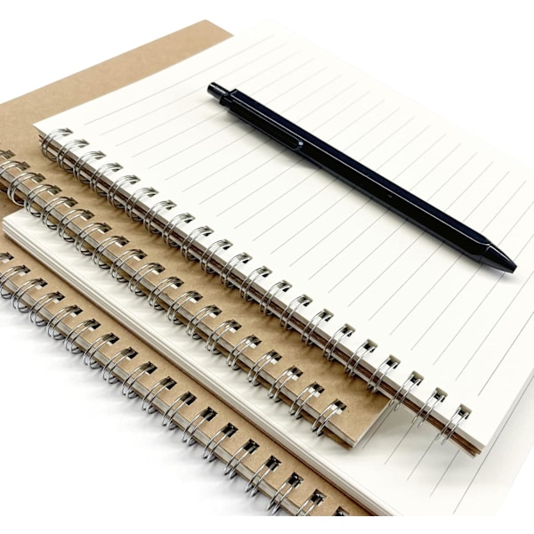 2-pack College Ruled Notebook, Mjukt gult omslag Spiral Notebook, Memo Notepad Skissbok, Studenter Kontor Affärsdagbok Spiralbok Journal, 100