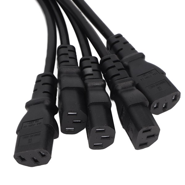 UPS PDU C14 till 5 x C13 strömadapterkabel hane till hona 10A 250V Y-splitter strömadapterkabel 1,6ft