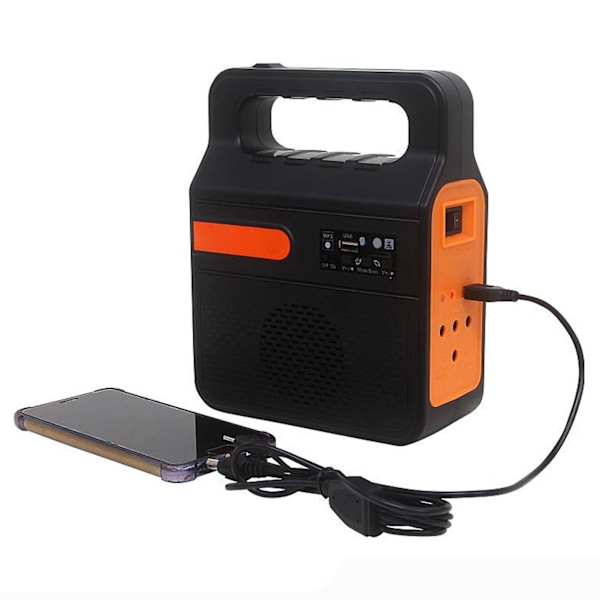 Bärbar Power Station Camping Solgenerator Utomhus Mobil Strömförsörjning för Utomhusstånd Camping Mobiltelefonladdning Belysning LM 3609M
