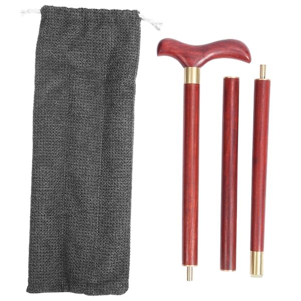 3 Sektioner Trä Käpp Bergklättring Hand Käpp för Äldre