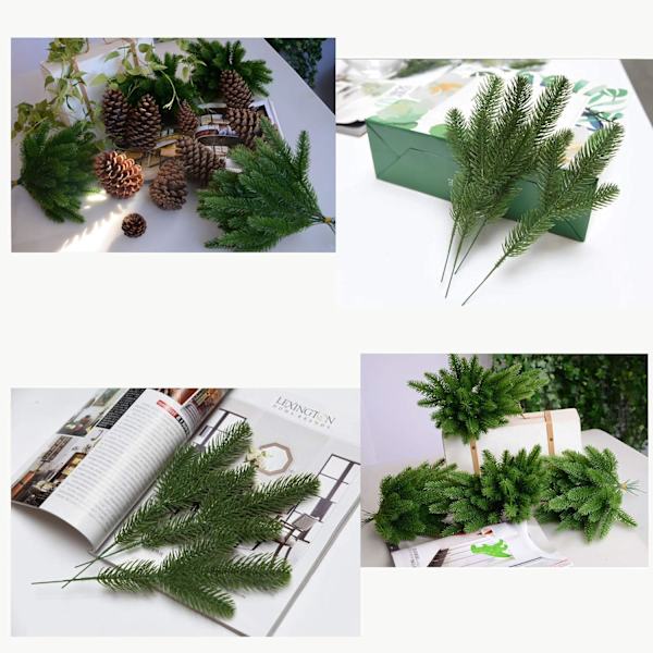 30 st 10.24x3.94 tum Konstgjorda Tallgrenar Gröna Blad Nålar Girland Gröna Växter Tallnålar för Girland Krans Jul Dekoration och