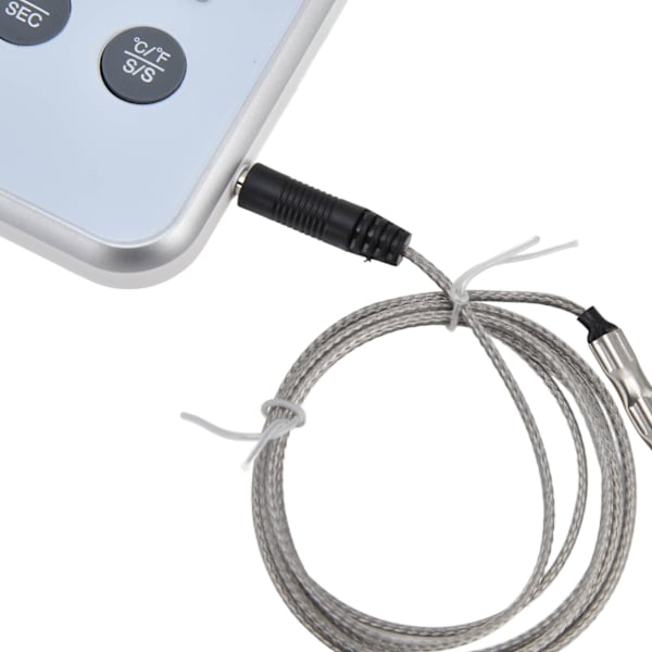 Kötttermometer Smart 3 knappar Digital LED-display Multifunktionell Ugns Termometer med Sond för Matlagning Bakning BBQ Vit