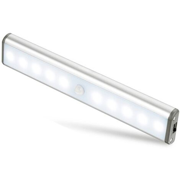 10 LED-lampor, trådlösa, USB-laddningsbara, magnetiserade, rörelsesensor, bärbara. Skåpsbelysning, bärbar nödbelysning, nattlampa för barn,