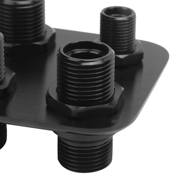 Bil 4-ports luftkonditioneringsbulkhead slangkoppling Universal modifiering Ersättning för GM PerformanceBlack