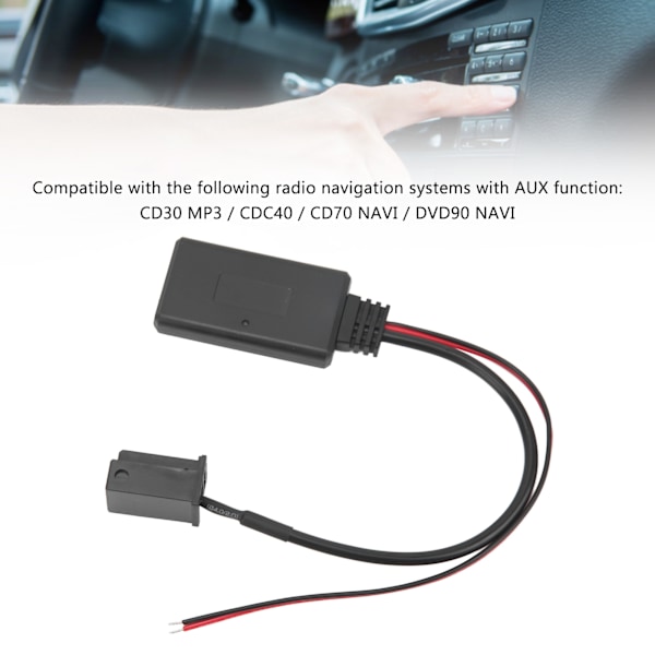 Bluetooth 5.0 Aux-ingångs ljudmusikadaptermodulkabel för Opel Agila Antara Astra H