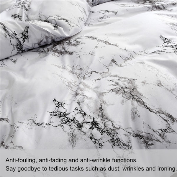 Tryckt marmor sängkläder set polyester påslakan örngott hushållsartiklar(150x200cm påslakan1PC örngott )