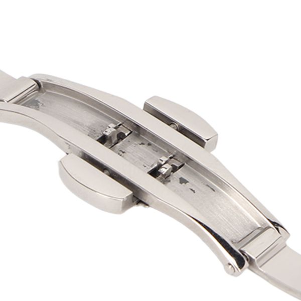Silver Stainless Steel Watch Deployment Clasp High Finished Ergonomic Watch Buckle Replacement for Watchmaker 12