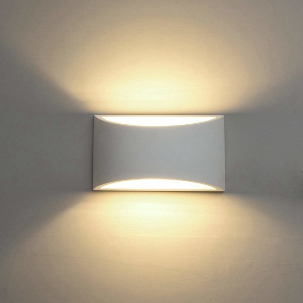 LED vägglampa inomhus, 7W varmvit gipslampa Modern design