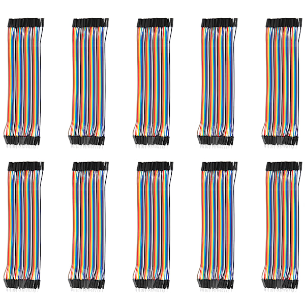 10 st Hopptråd Plast Han till Hona Anslutningskabel för Dator Elektronik 2,54 mm