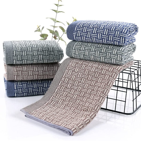 Dekorativ Handduk, Lyxig Handduk Supermjuk Jacquard för Badrum (34 x 74 cm)