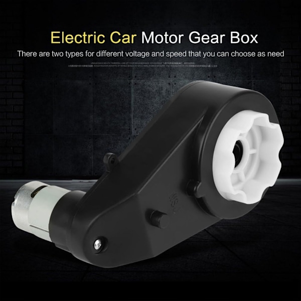 Elektrisk Motor Växellåda, 6V-12V 8000-2300RPM Växellåda Elektronisk Motor Reducerande Drivmotor för Barnleksaksbil (12V8000RPM)
