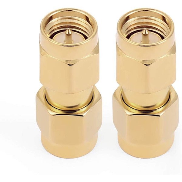 Koaxial RF-adapterkontakt SMA koaxial honkontakt SMA hane till SMA hane (5-pack)