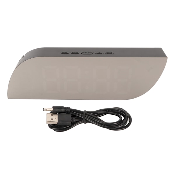 LED Spegel Elektroniska Klockor 12H 24H Display Intelligent Ljussensor Modern Elektronisk Klocka Digital Väckarklocka för Sovrum Grön