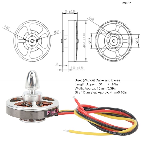 2 st 5010 360KV RC borstlös motor Multi Axes flygplansmotor för RC Quadcopter Multicopter Drone