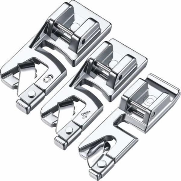 Paket med 3 symaskiner och remmar och fot - lämplig för hem 3mm, 4mm och 6mm