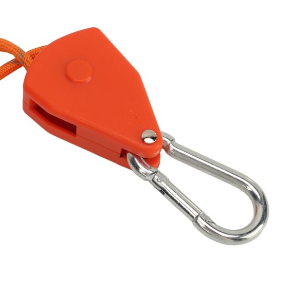 2PCS Campingrep med remskiva Tältlina 16,4ft Orange Justerbar Reflexremsa Stark Campingväxel för utomhusbruk