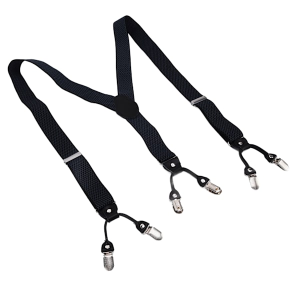 Herr Suspender Stark Fixering Justerbar Vacker Praktisk Fashionable Metallklämma Bred Suspender för Fester