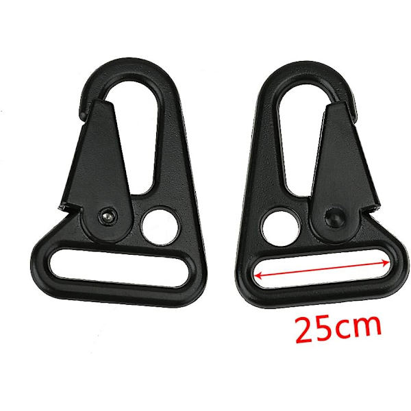 Multifunktionella karbinhakar 10 st Mini karbinhakar Taktisk västspänne för utomhusbruk, camping, vandring, 25 mm
