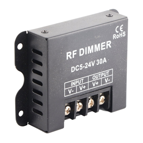 RF-dimmer Trådlös ljusstyrkejustering Elektrisk utrustning med fjärrkontroll 5‑24V 30A