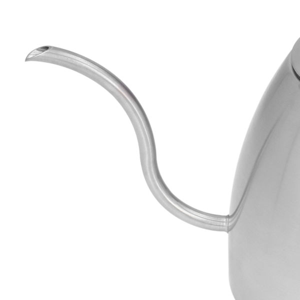 Häll över vattenkokare 800 ml Hållbar Rostfri Stål Bakelit Handtag Ergonomisk Design Svanhals Pip Kaffe Vattenkokare