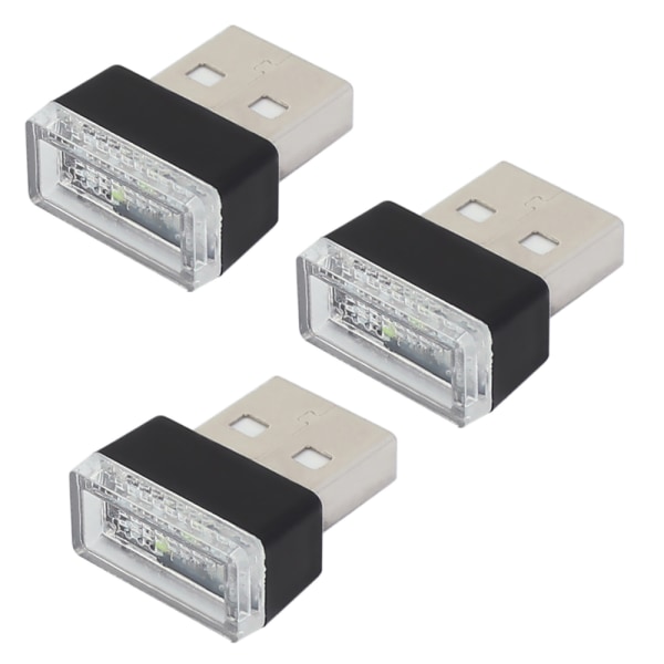 USB bil interiör atmosfär ljus LED mini nattljus,