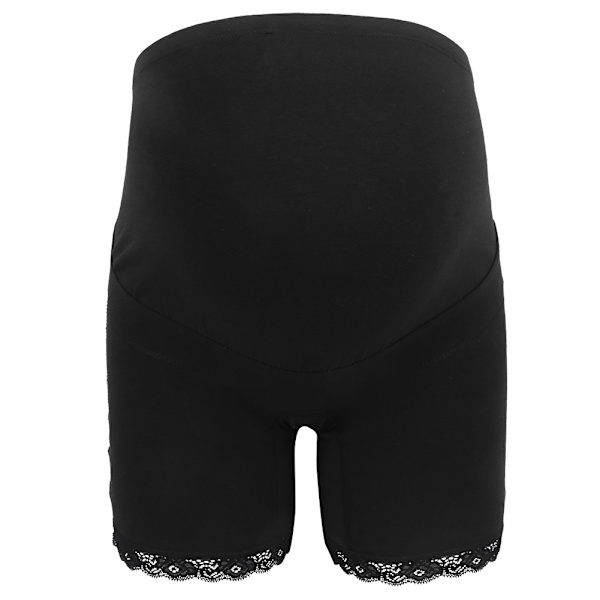 Gravid kvinna hög midja säkerhetsbyxor mjuka elastiska justerbara boyshorts underkläder svart XXL