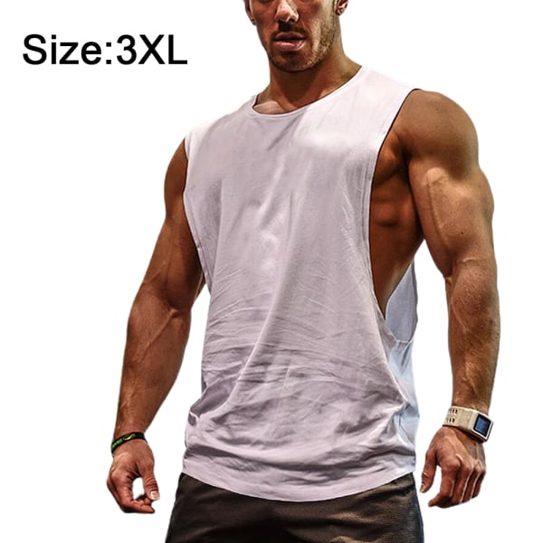 Sportstyle T-shirt herr linne Gym Muscle Tee Fitness white 3xl febd | white  | 3xl | Fyndiq