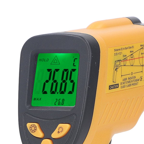 Infraröd Termometer Digital Display Beröringsfri Temperaturpistol ‑50‑600℃ Temp Gun