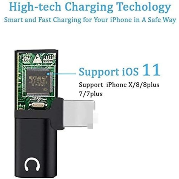 Apple MFi-certifierad Lightning Hörlursadapter, Innovativ Trådlös Design för Spel &amp; Videovisning, Multifunktionell för Mångsidig Användning,
