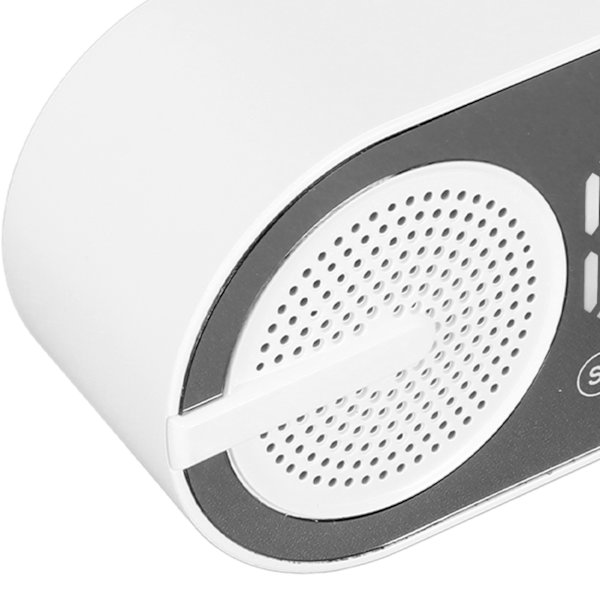 Bluetooth 5.0 Högtalare Spegelklocka Tung Bas FM-radio Uppladdningsbar Digital Väckarklocka med Dubbla Larm för Sovrum