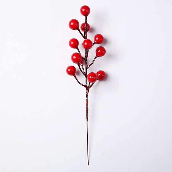 Konstgjorda röda bär, miniatyrsimulering av järnekbär