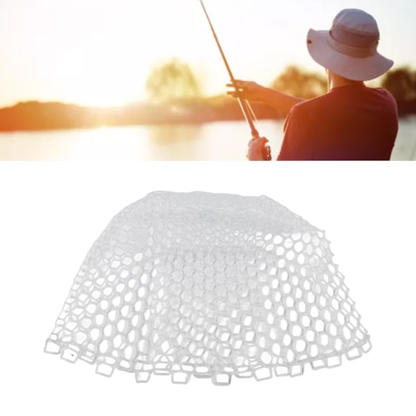Hopfällbart fiskenät för flugfiske, hopfällbart fiskenät, 47 cm djup, gummi för utbyte