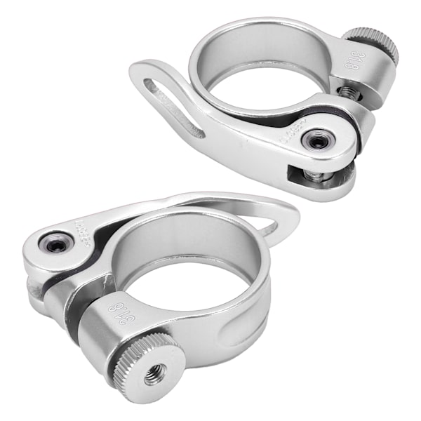Cykelsadelstolpeklämma Korrosionsbeständig Hållbar Aluminiumlegering Sadelrörsklämma för CykelSilver