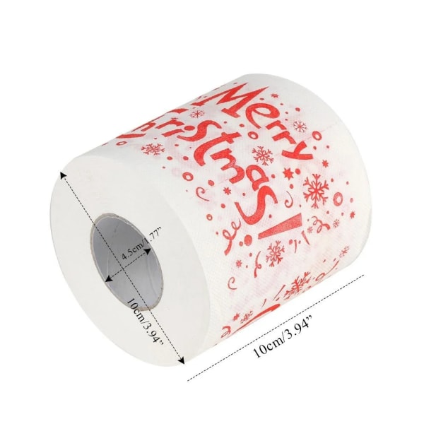 Jultoalettpapper Hem Jultomte Bad Toalettpapper Julmaterial Xmas Decor Tissue Roll 10*10cm Dekor