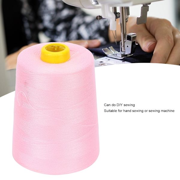 Sytråd 8000 meter Flerfärgade Polyestergarn för DIY Broderi Maskin Projekt 152 Rosa