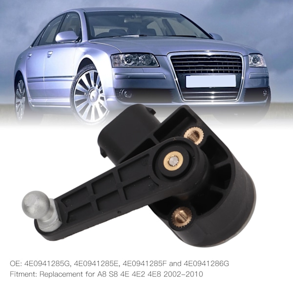 Luftfjädring Nivåsensor 4E0941285G Strålkastare Höjdnivåsensor Ersättning för A8 S8 4E 4E2 4E8 2002‑2010