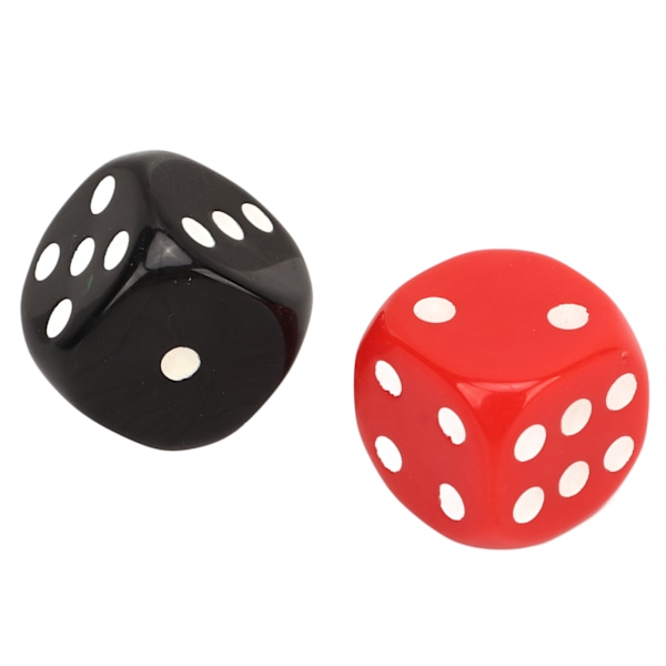 20PCS 6-sidig tärningsspel set säkert vattentätt svart rött bordsspel tärning för klubb bar fest