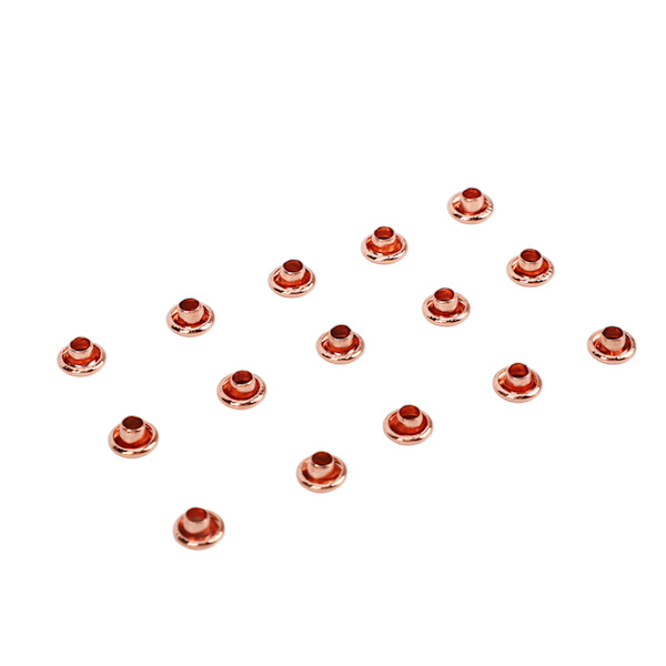 100 set metallnitar rosguld stark glans hög hårdhet metall lädernitar för DIY läderhantverk bälten 6x8mm