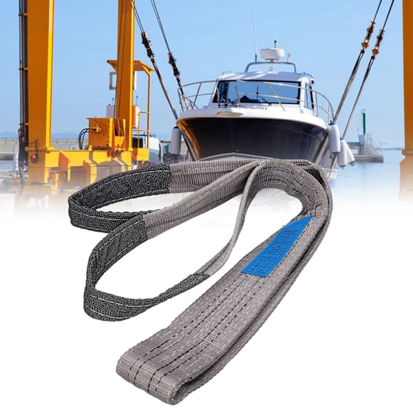 Lyftstropp Hissväv 4T Platt Tjocknad PES Rem Hög Styrka för Transport 6 Meter (19,7ft)