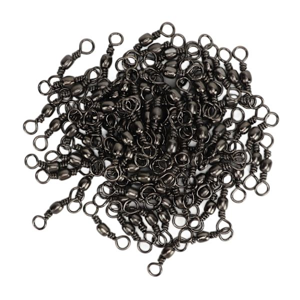 100 st Fiske Swivel Hög Hastighet Stabil Rotation Rostskydd Tunna Swivel Fiske Linje Anslutning 1/0 31mm 48kg