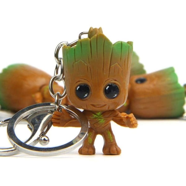 Baby Groot nyckelring (set med 4) - actionfigur från den klassiska filmen I AM Groot