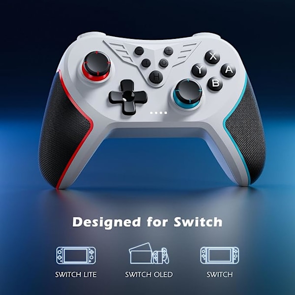 Switch-handkontroll, Trådlösa Switch-handkontroller för Switch Lite/Switch OLED med Hall Joystick/Programmerbar Knapp/Gyro Axis/Justerbar Vibration/Funktion