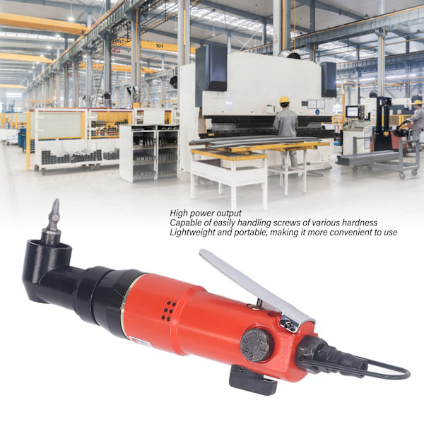 Luftdriven skruvdragare 90 graders böj 1/4 tum ingång 9000 rpm Stor vridmoment Legering stål Industriell pneumatisk skruvdragare
