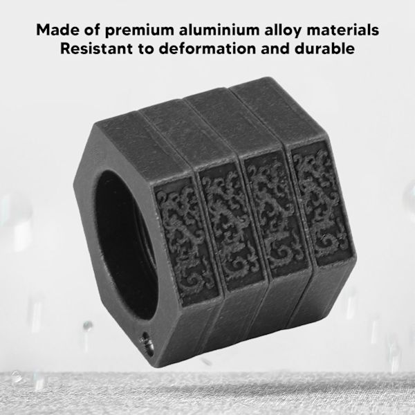 Försvar Ring Aluminiumlegering Glansig Hexagonal Fönsterbrytare för Nöd Försvar Leveranser Antik Silver