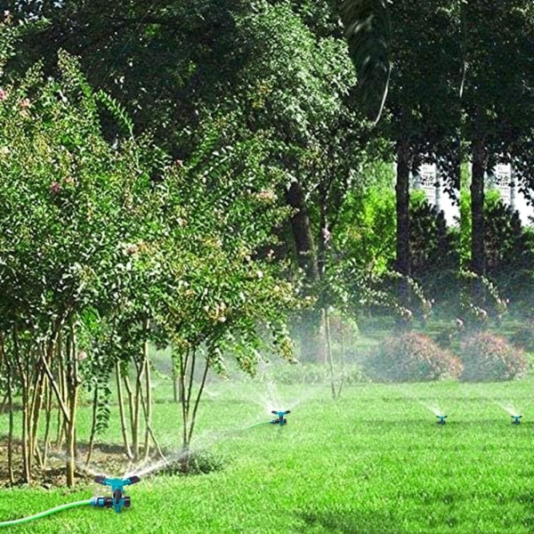 2-pack trädgårdssprinkler, automatisk grässpridare 360 ​​graders rotation