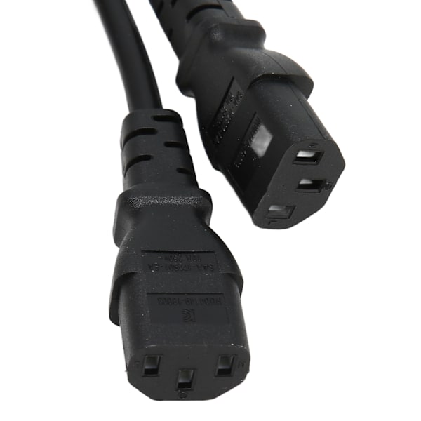 Enkel C14 till Dubbel 5 15R C13 Sladd Kort Ström UPS Server Y Splitter Adapter Kabel för PC Monitor Skrivare