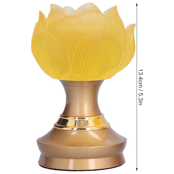 2-pack LED Buddhistiskt Ljus Gult Buddha Lampa Justerbar Buddhistisk Blomlampa Buddhism Tillbehör EU-kontakt 100-240V