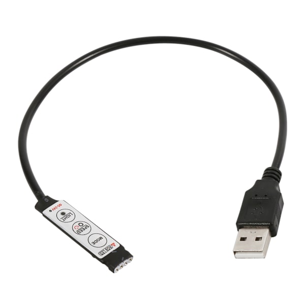 Mini USB-styrenhet 5-24V LED-dimmer med 3 knappar för RGB-remsljus 19 dynamiska lägen