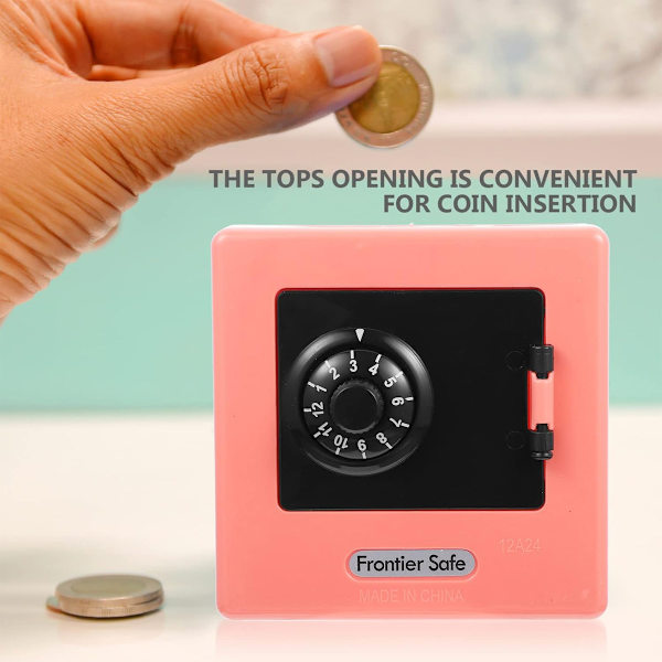Spargrisleksak Mini Säker Elektroniskt Säker för Mikro Leksaker Digital Spargris för Små Räkning Spargris Pengar Räknare Maskin Mynt Röd Miniatyr